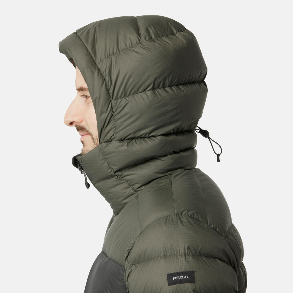 Daunenjacke Herren bis -10 °C Kapuze Trekking - MT500 