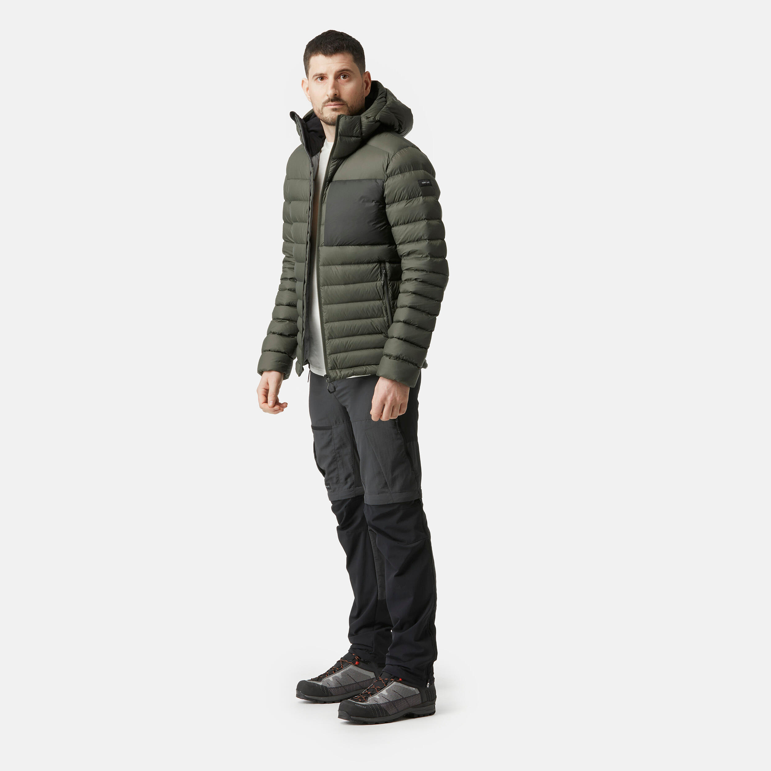 Plumífero de montaña y trekking con capucha Hombre Forclaz MT500 3/7
