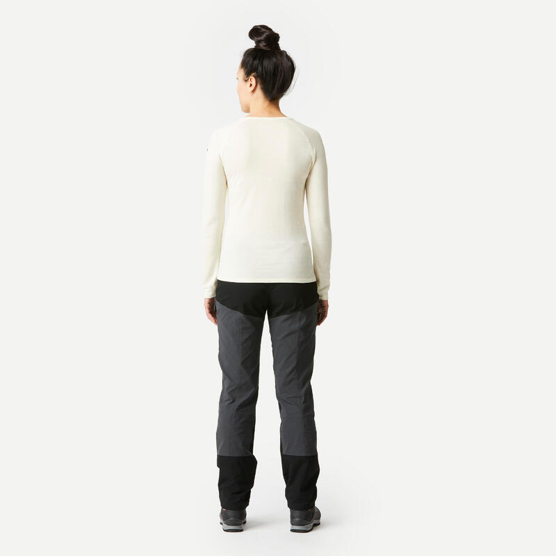 T-shirt 100% laine mérinos manche longue - MT500 - Femme