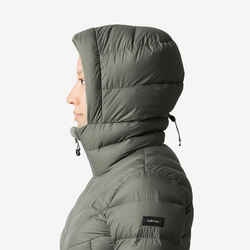 Women’s mountain trekking hooded down jacket - MT500 -10°C