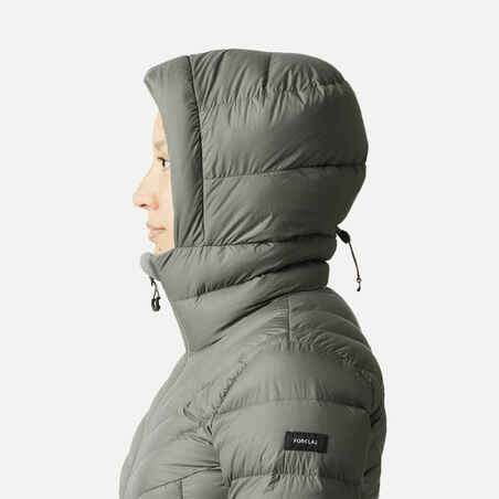 Γυναικείο πουπουλένιο μπουφάν με κουκούλα για ορεινό trekking - MT500 -10°C