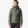 Daunenjacke Damen Kapuze bis -10 °C Trekking - MT500 