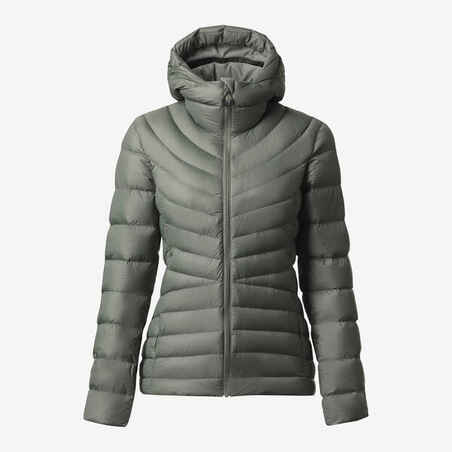 Women’s mountain trekking hooded down jacket - MT500 -10°C