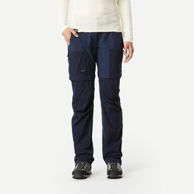 Zip-Off-Hose Damen 2-in-1 Trekking - MT500 blau
