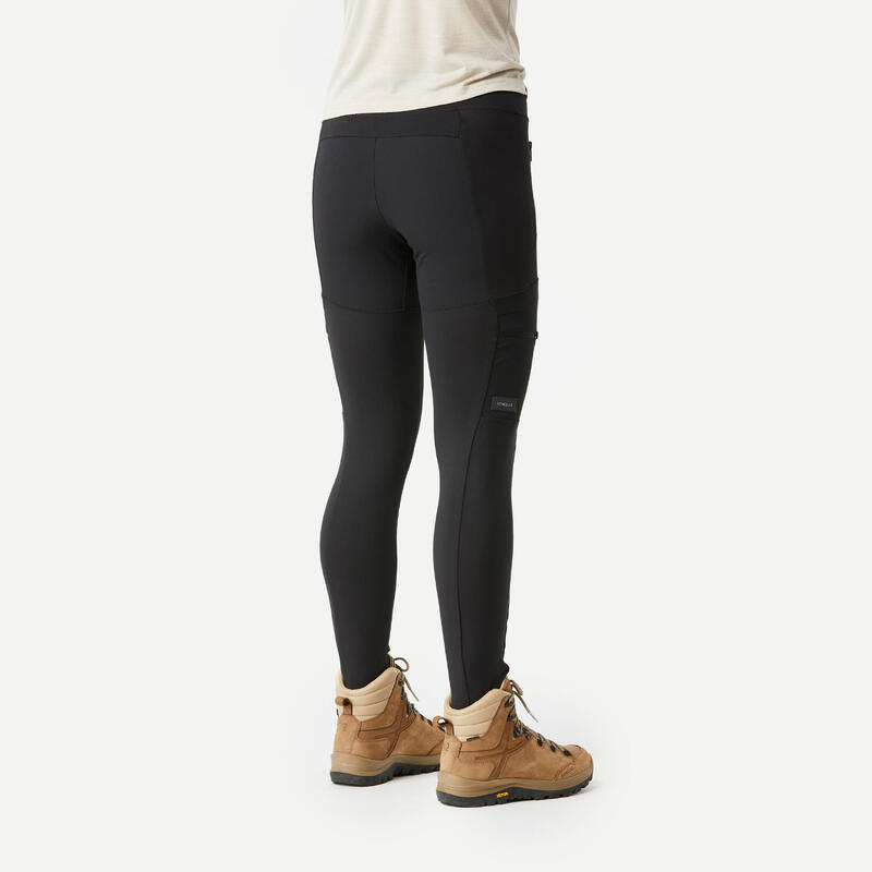 Leggings viaggio donna TRAVEL 500 neri