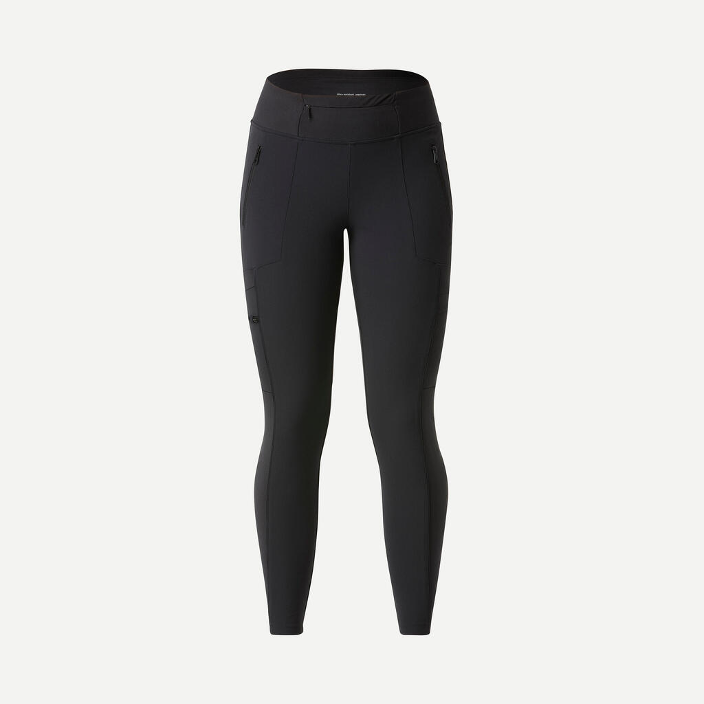 WOMEN’S TREKKING & TRAVEL DURABLE LEGGINGS - TRAVEL 500 - PURPLE