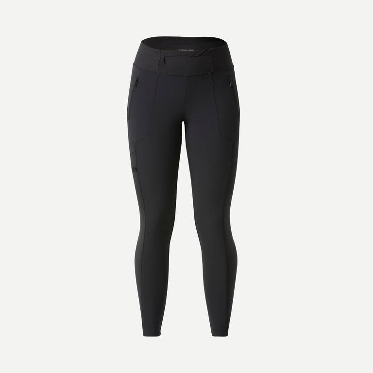 Women's Travel Trekking Heavy-Duty Leggings Travel 500 - black