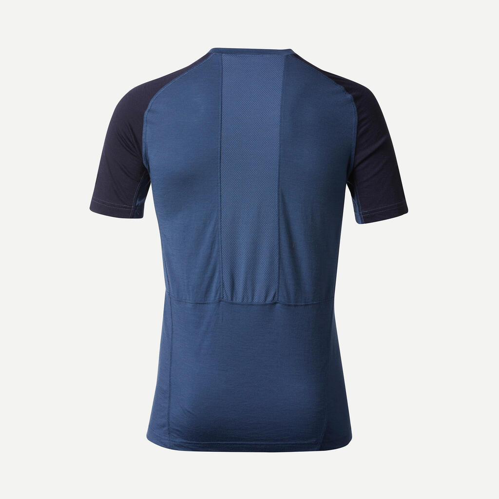 Men's Short-sleeved Merino Wool Trekking T-shirt MT500