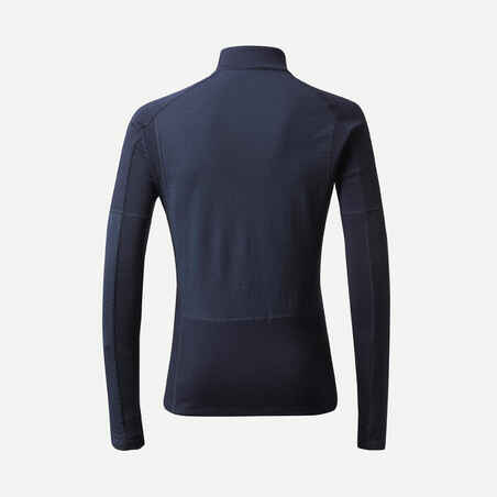 Vyriški ilgarankoviai merino vilnos žygių marškinėliai „MT900“, mėlyni