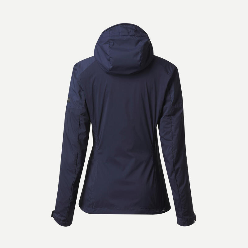 Winddichte softshell jas voor bergtrekking dames MT900 marineblauw