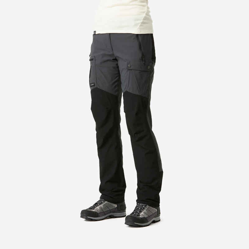 Pantalón de trekking Mujer Forclaz MT500 gris