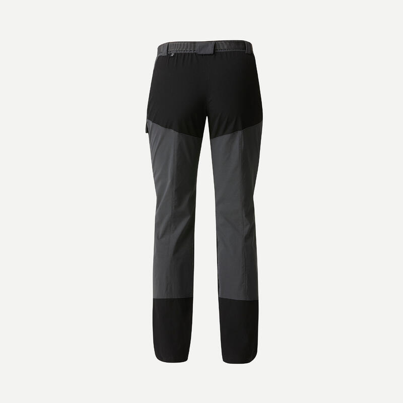 Pantalon Rezistent Trekking la munte MT500 Gri Damă