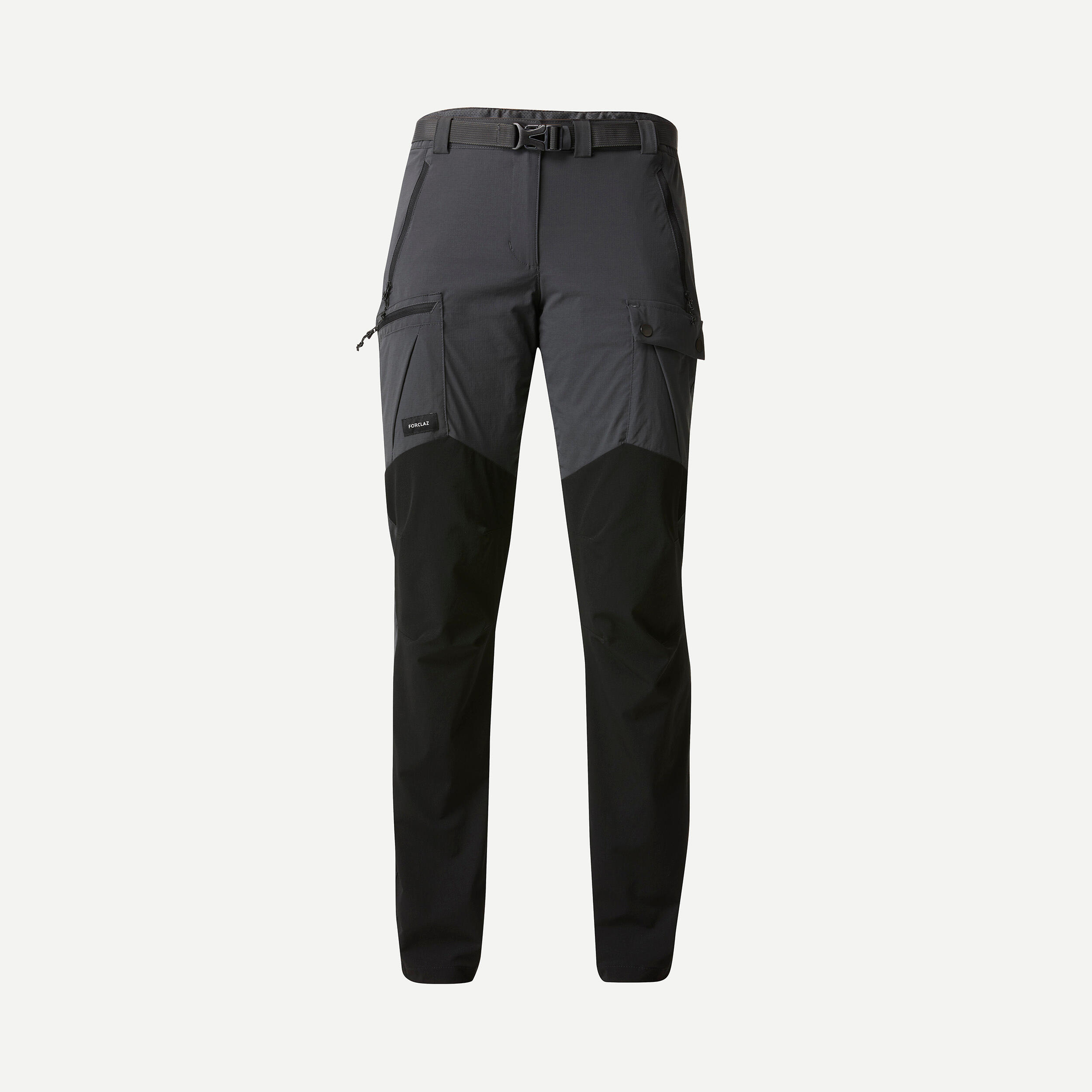 Women's Hiking Pants - MT 500 Grey - Carbon grey, Black, Carbon