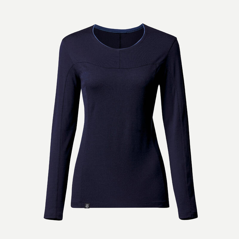 Merinoshirt Damen langarm - MT500 blau