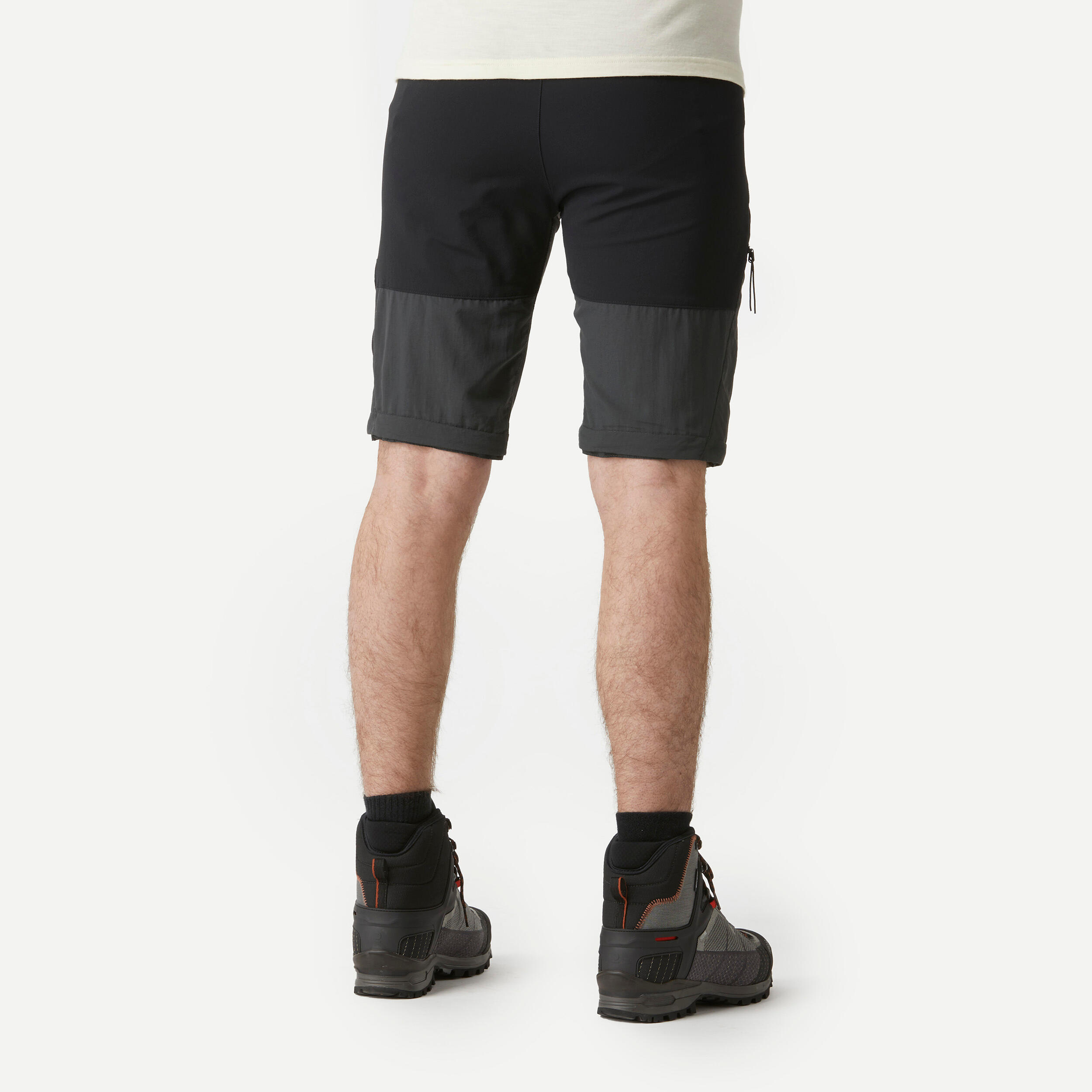 Men's 2-in-1 Hiking Pants - MT 500 - Carbon grey, Black - Forclaz