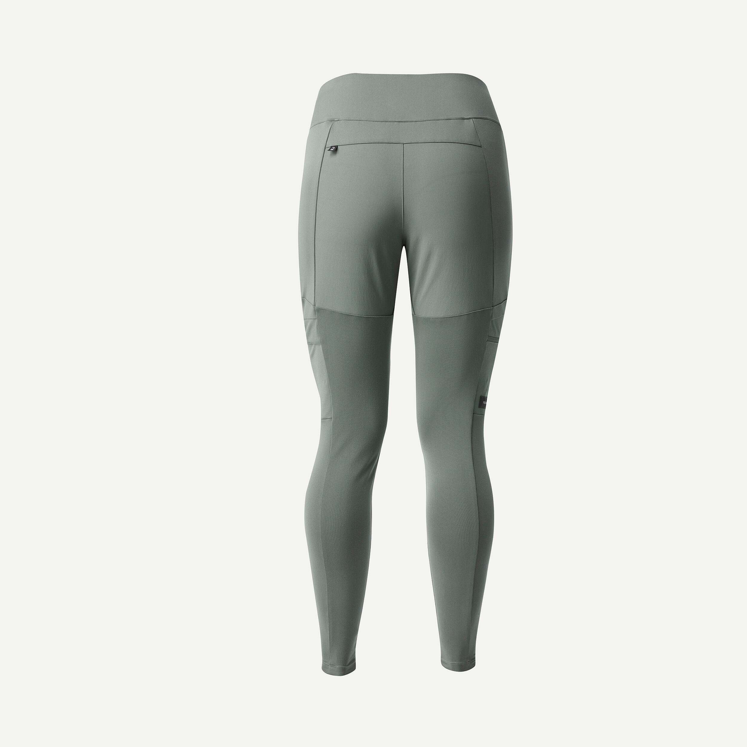 LEGGINGS RESISTENTI DA TREKKING E DA VIAGGIO - TRAVEL 500 - LIGHT KHAKI - DONNA