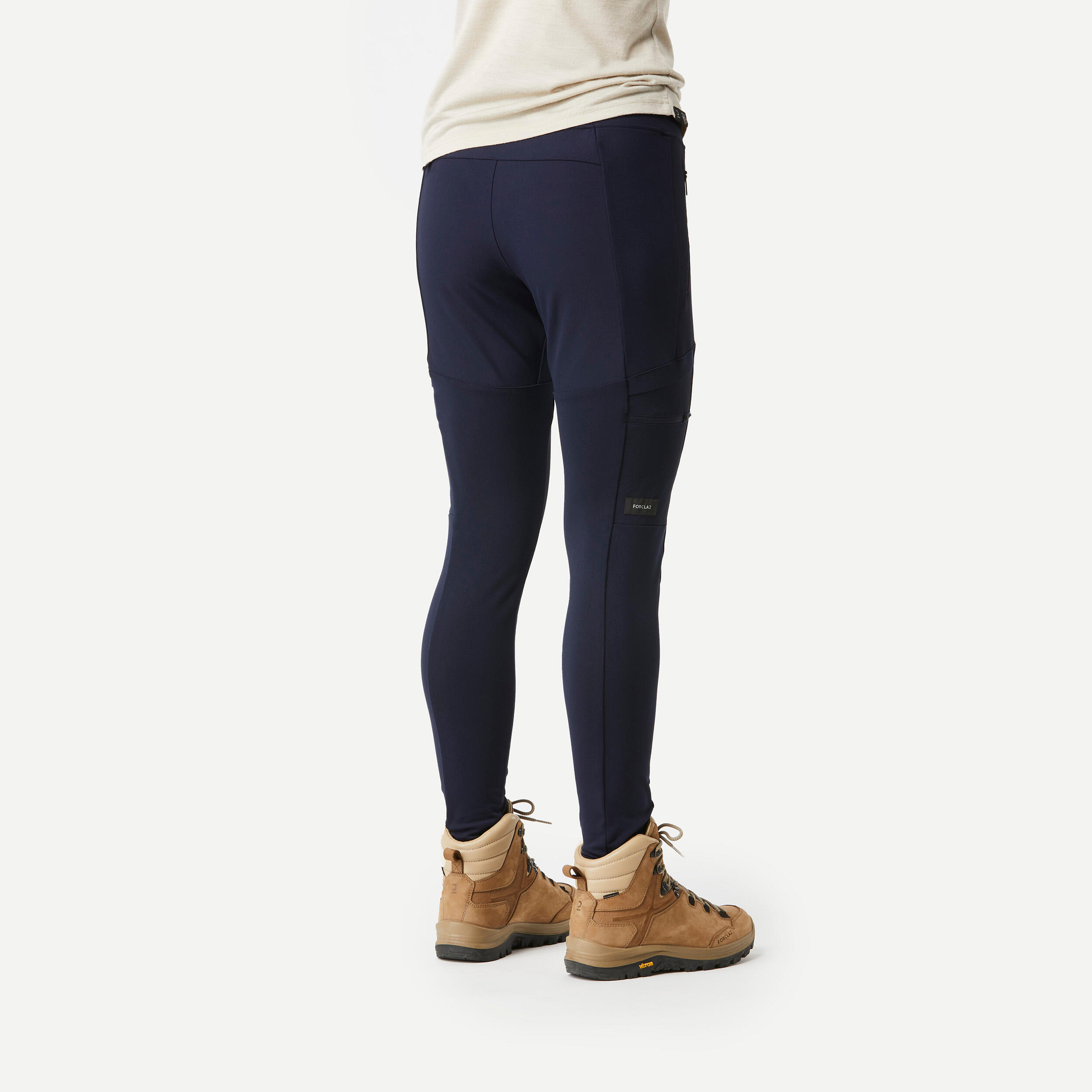 Women's Travel Trekking Heavy-Duty Leggings Travel 500 - navy 4/8