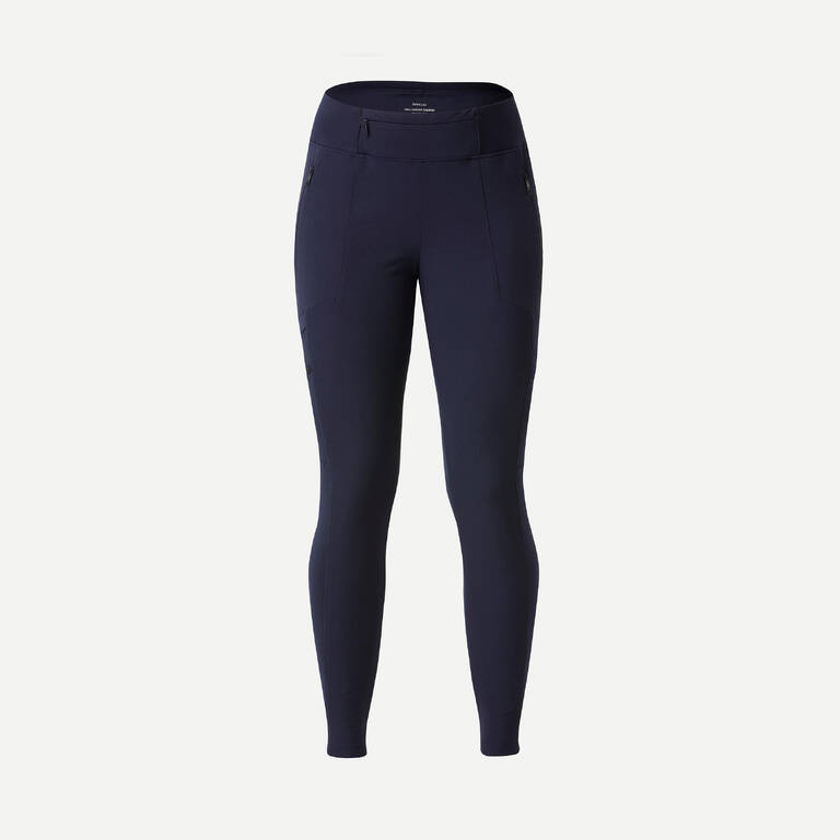 Women's Travel Trekking Heavy-Duty Leggings Travel 500 - navy