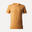 T-shirt laine mérinos de trek voyage - TRAVEL 100 jaune homme