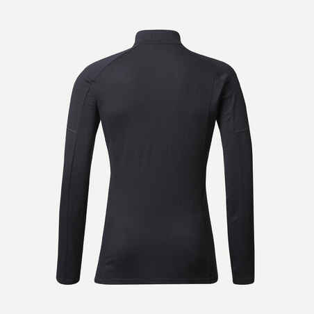 Men's Mountain Trekking Merino Wool Long-Sleeved T-Shirt with zip collar - MT500