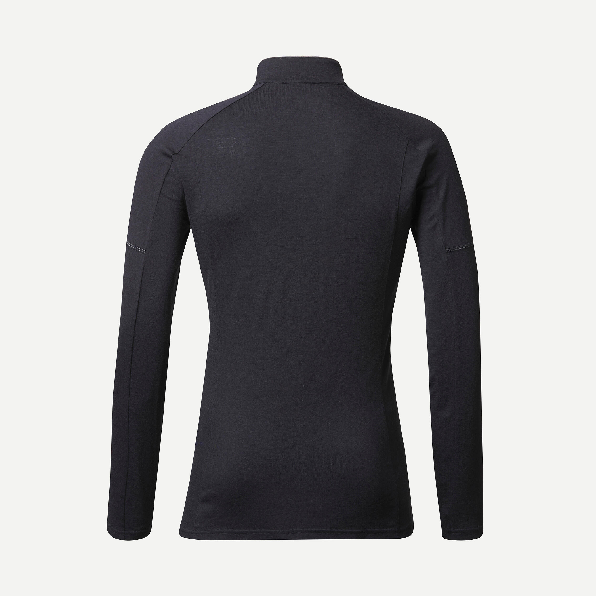 Men's Mountain Trekking Merino Wool Long-Sleeved T-Shirt with zip collar - MT500 4/7