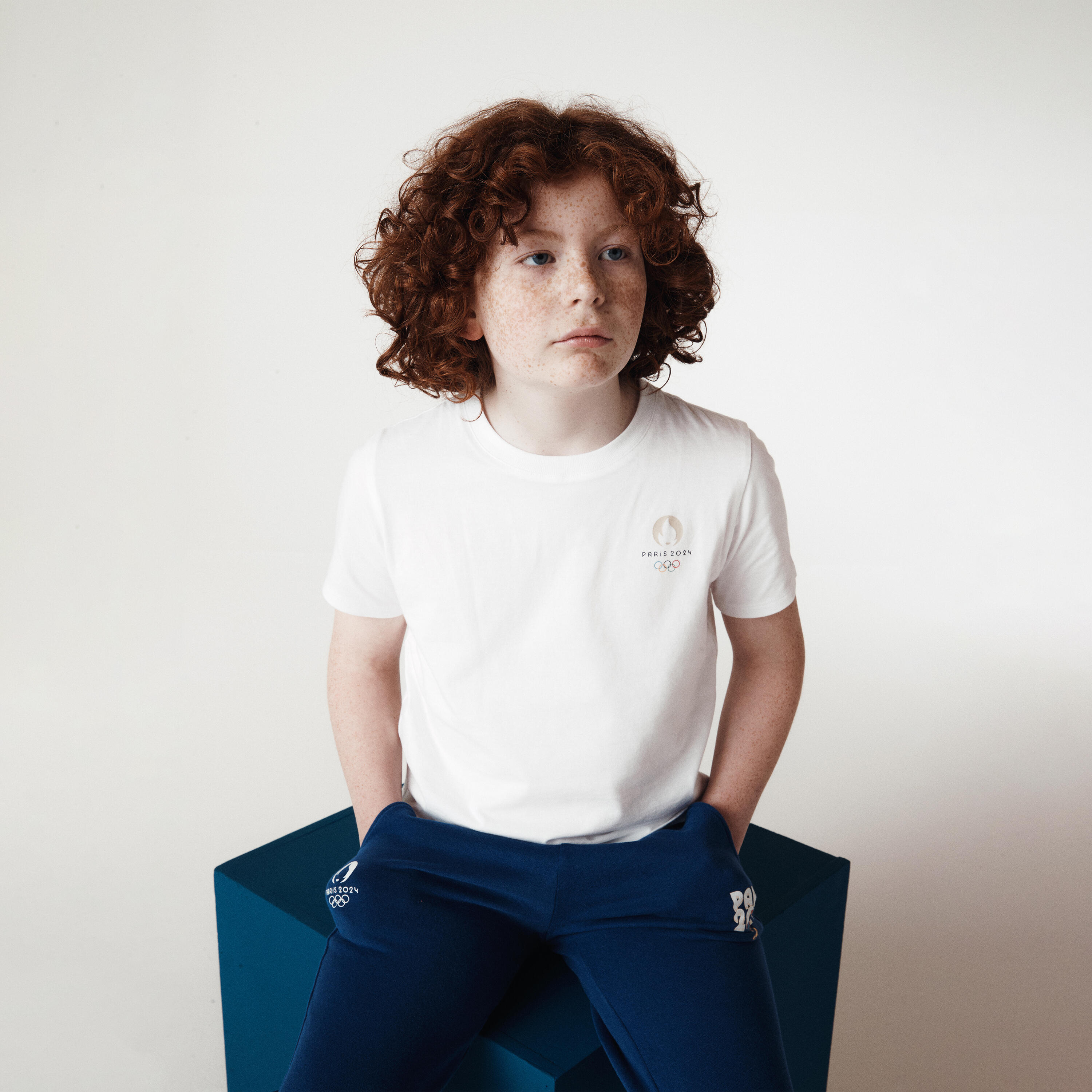 Mascotte Paris 2024 - T-shirt Les Mascottes De Paris 2024 Enfant - Blanc - Maillot Manches Courtes - Jeux Olympiques Paris 2024 - Blanc - 10 À 12 Ans - Decathlon