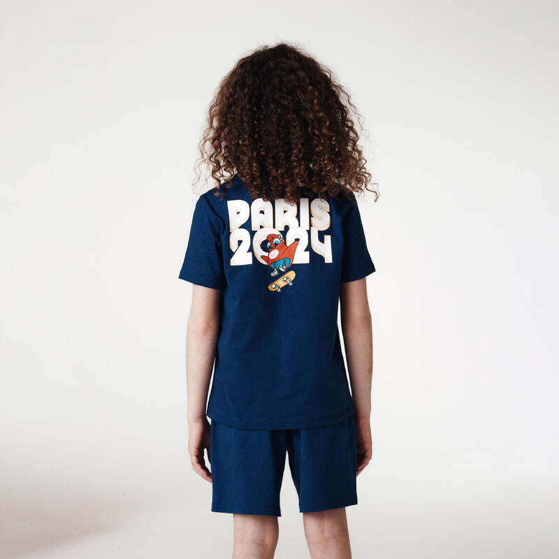 T-shirt Les Mascottes de Paris 2024 Enfant - Bleu