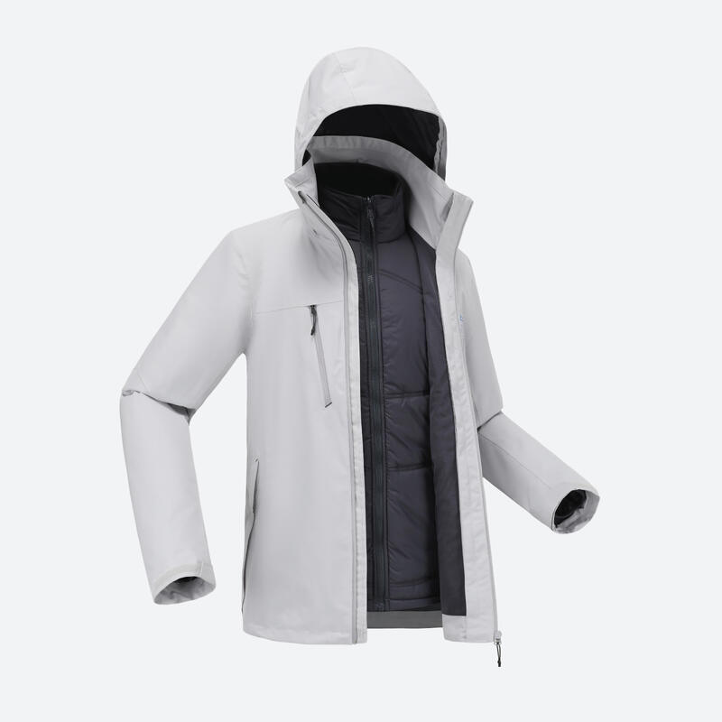 Men’s 3-in-1 waterproof hiking jacket - SH500 Mountain -10°C