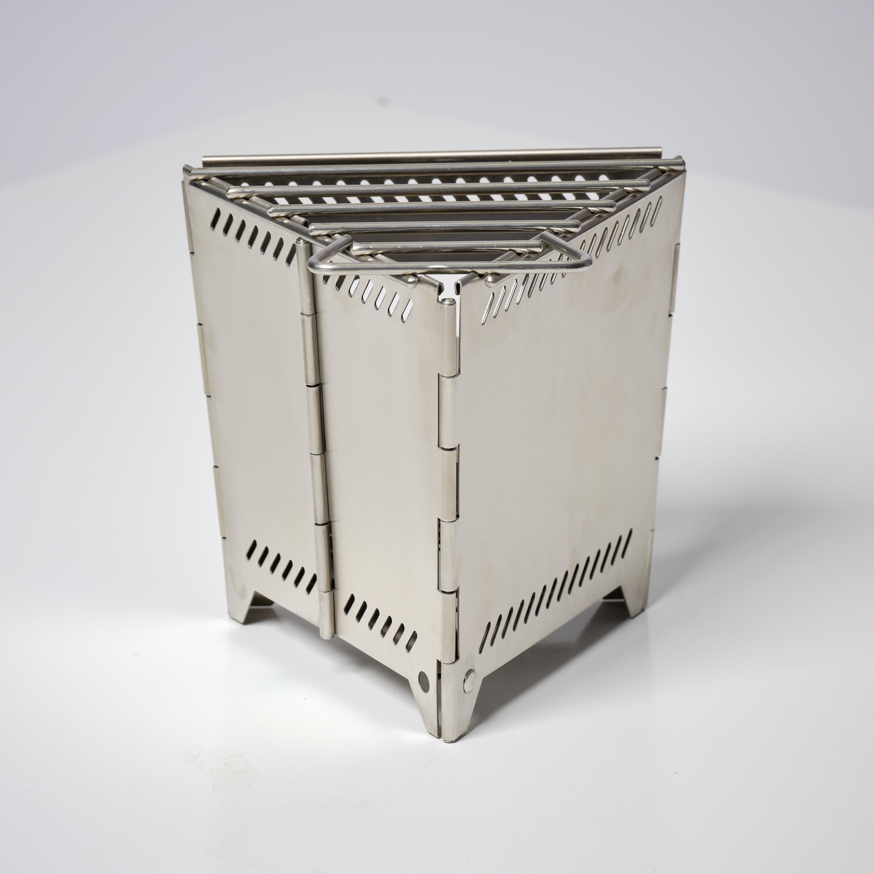 Stainless Steel Wood-Burning Camping Stove - Bivouac Bushcraft - SOLOGNAC