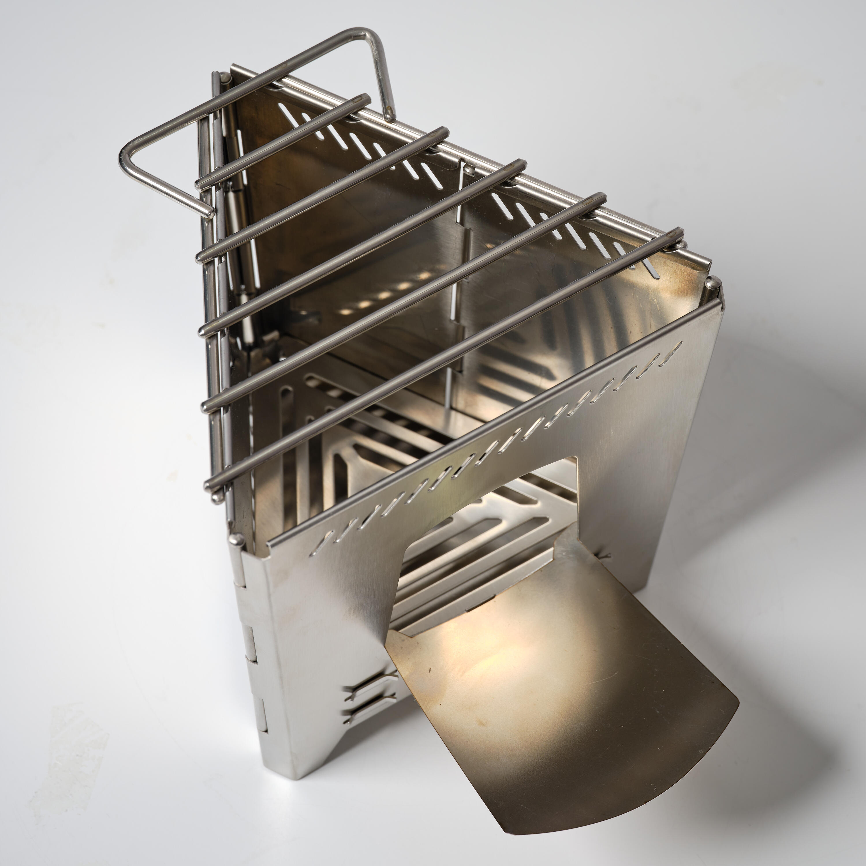 Stainless Steel Wood-Burning Camping Stove - Bivouac Bushcraft - SOLOGNAC