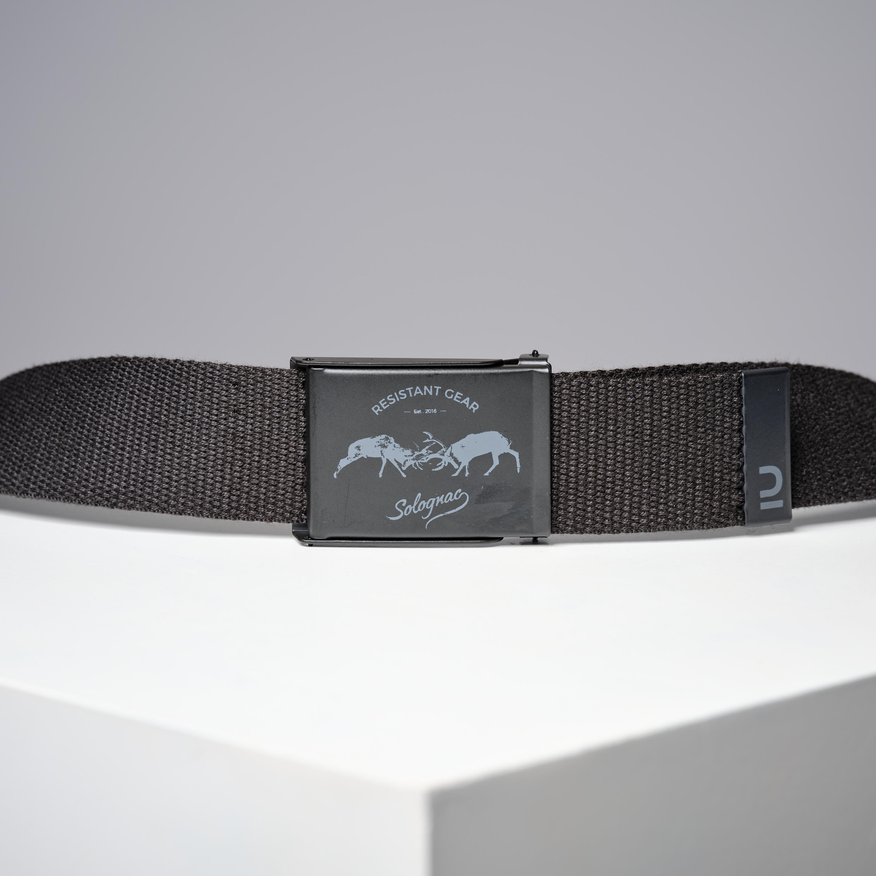 SOLOGNAC BELT 100 CERF BLACK