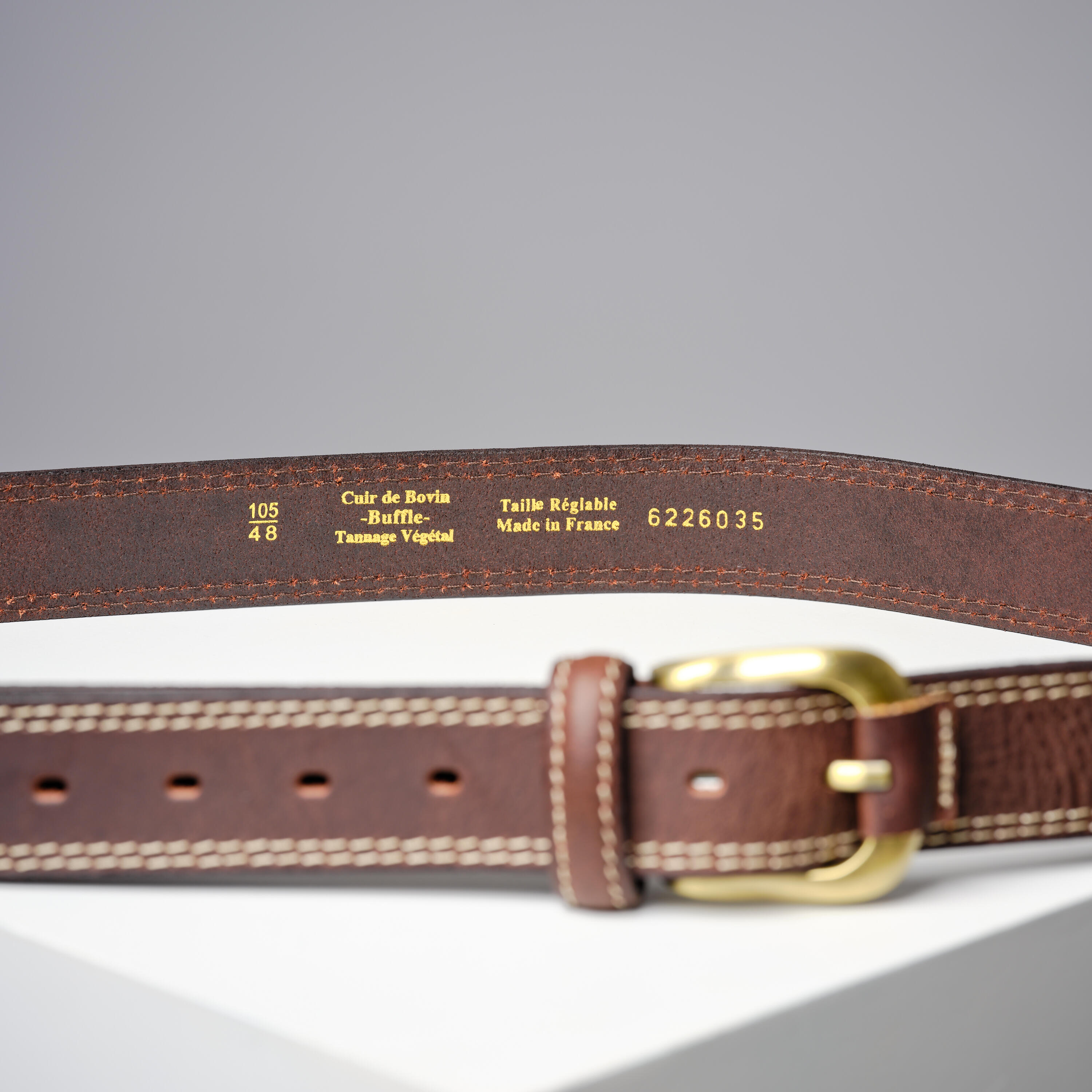 Brown leather hunting belt