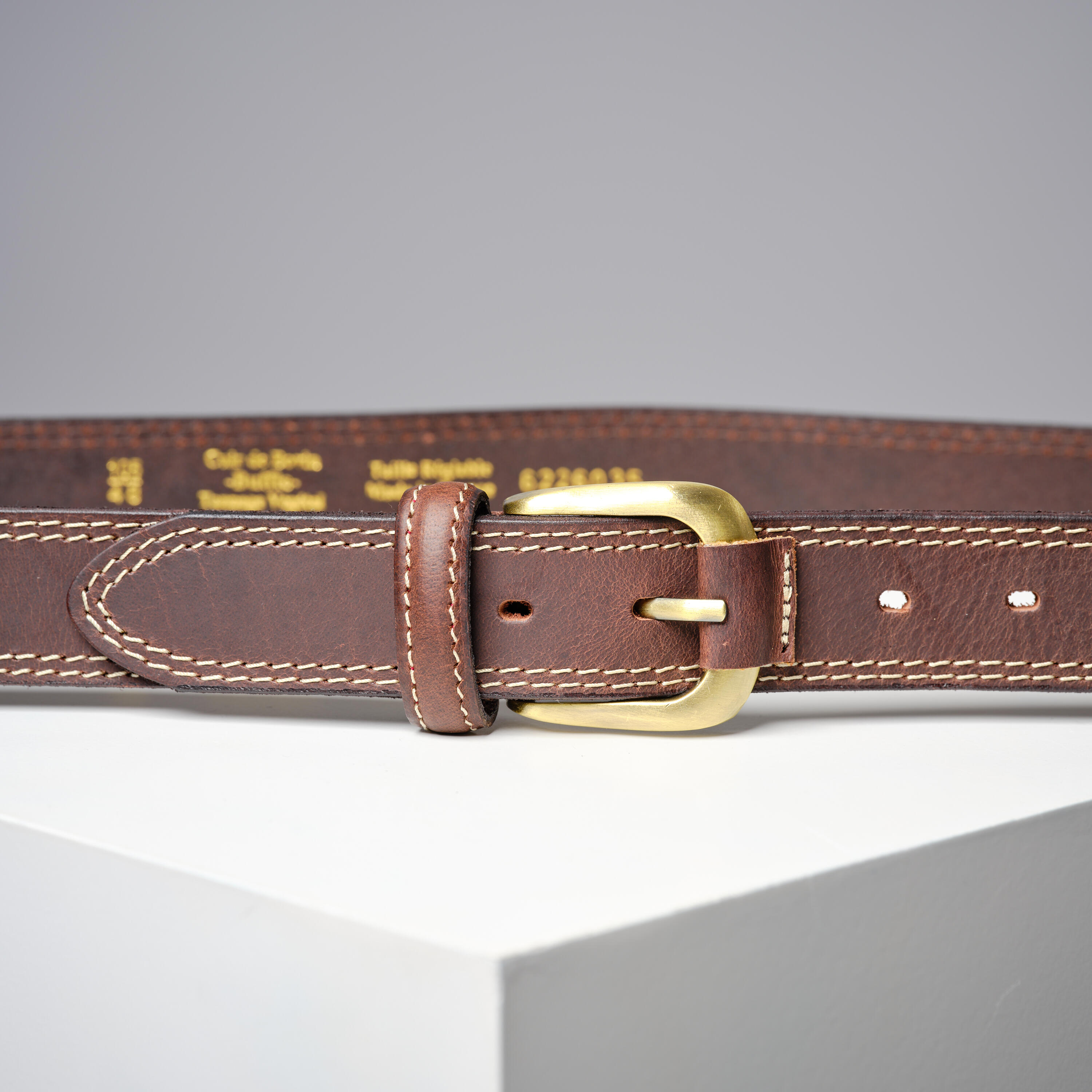 Brown leather hunting belt