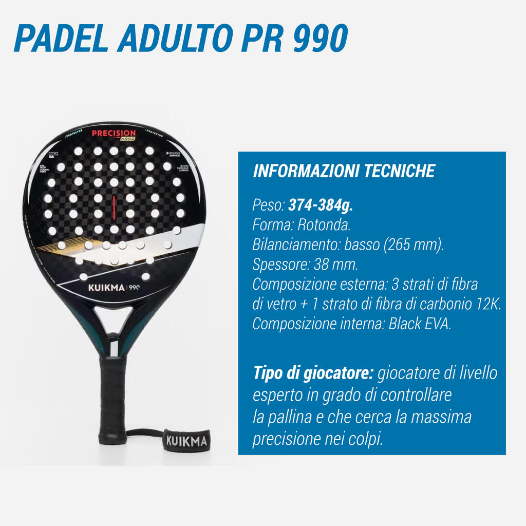 Padelschläger - PR 990 Precision Hard