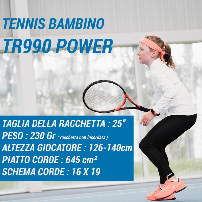 Racchetta tennis bambino TR990 POWER 25"