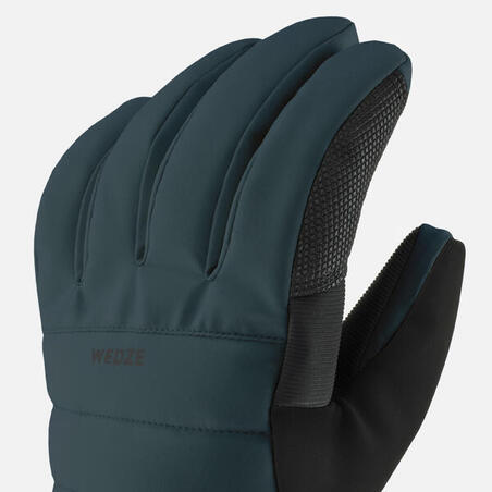 Zeleno-crne rukavice za skijanje 500 za odrasle