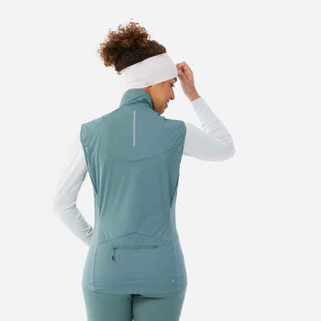 Moteriški lygumų slidinėjimo marškinėliai „500“, žali