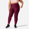 Women's Cardio Fitness Plus Size Leggings with Pocket - Purple/Pink
