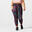 Legging taille haute Grande Taille Fitness Cardio Femme Imprimé