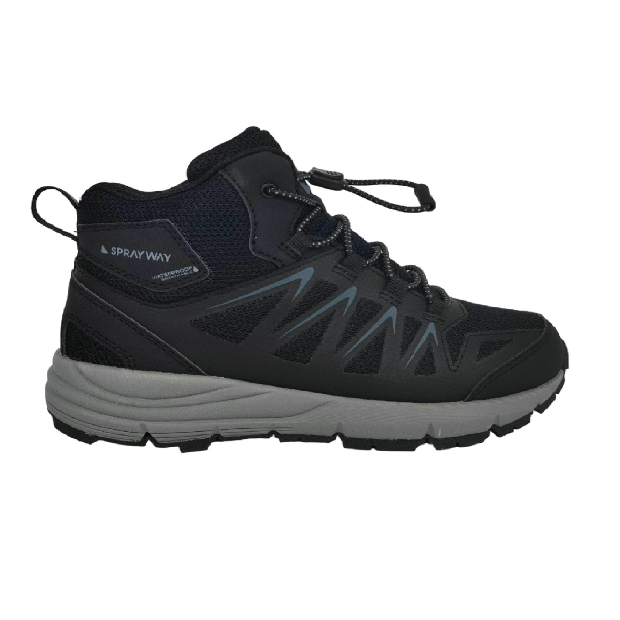 Junior waterproof leather boots - Sprayway Stanage Mid - Black 1/1