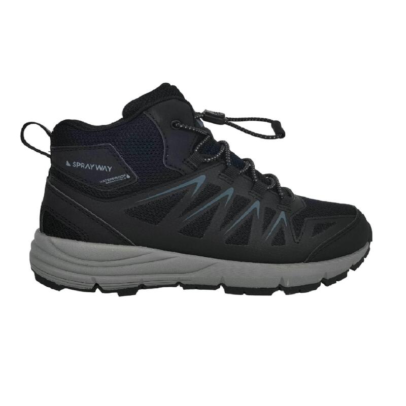 Junior waterproof leather boots Sprayway Stanage Mid Black SPRAYWAY