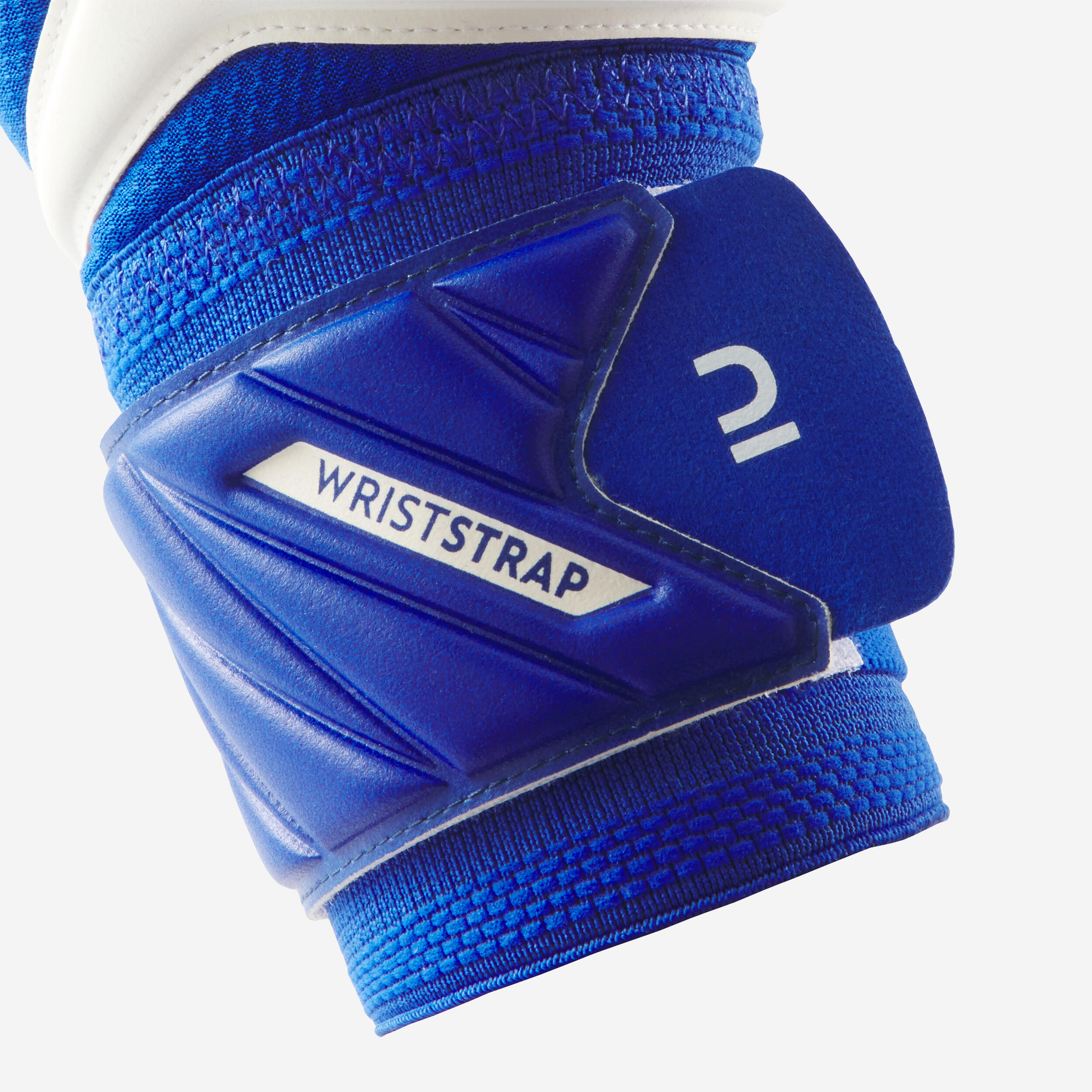 Adult Football Goalkeeper Gloves F500 Viralto - White/Blue 7/7