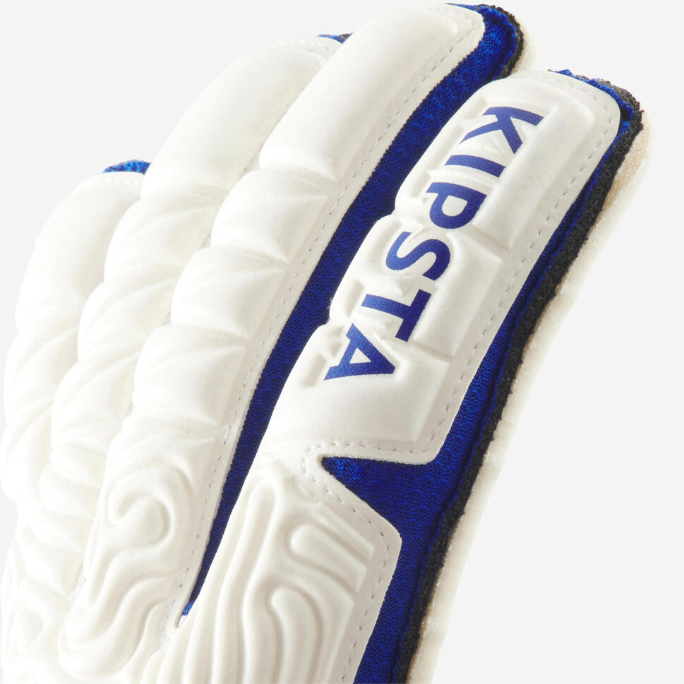 Gants De Gardien De But NAOS #25 Blanc - Coupe Hybride, Mousse Contact, Taille 11 Pour Adultes