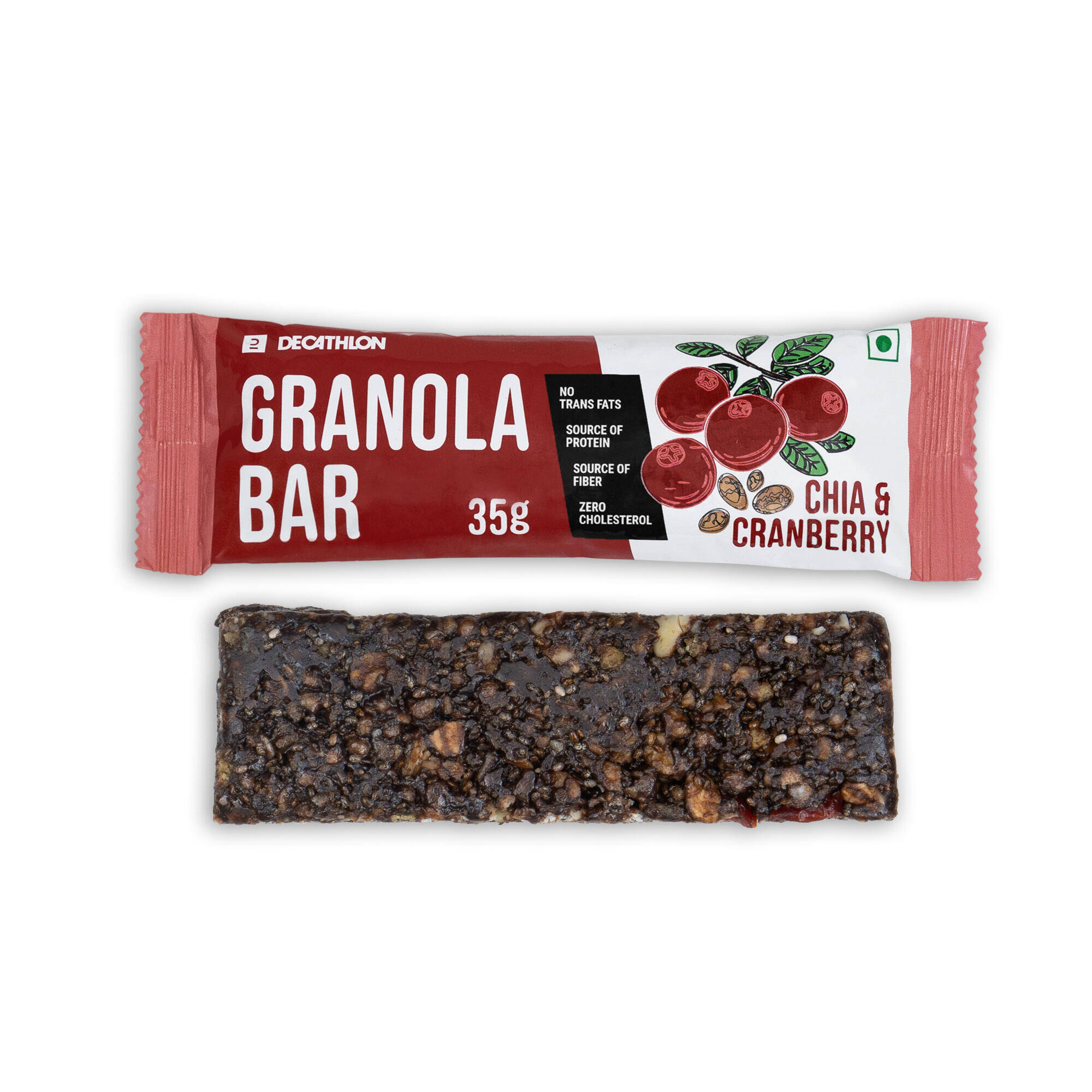Granola Bar- Chia Cranberry - - Zero Cholestrol, No trans fats,  with Fibre -  3