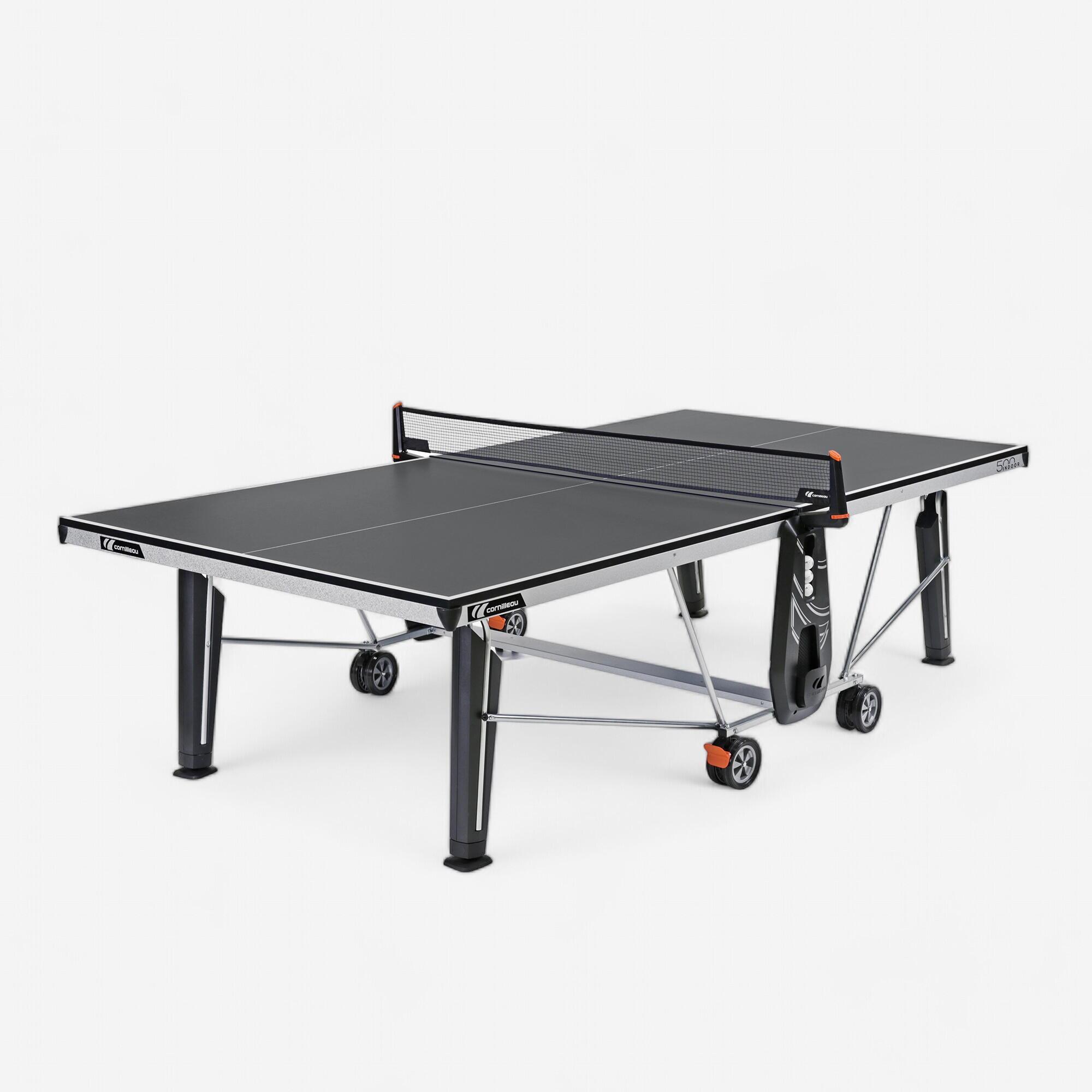 Table Tennis Table 500 Indoor - Grey 1/12