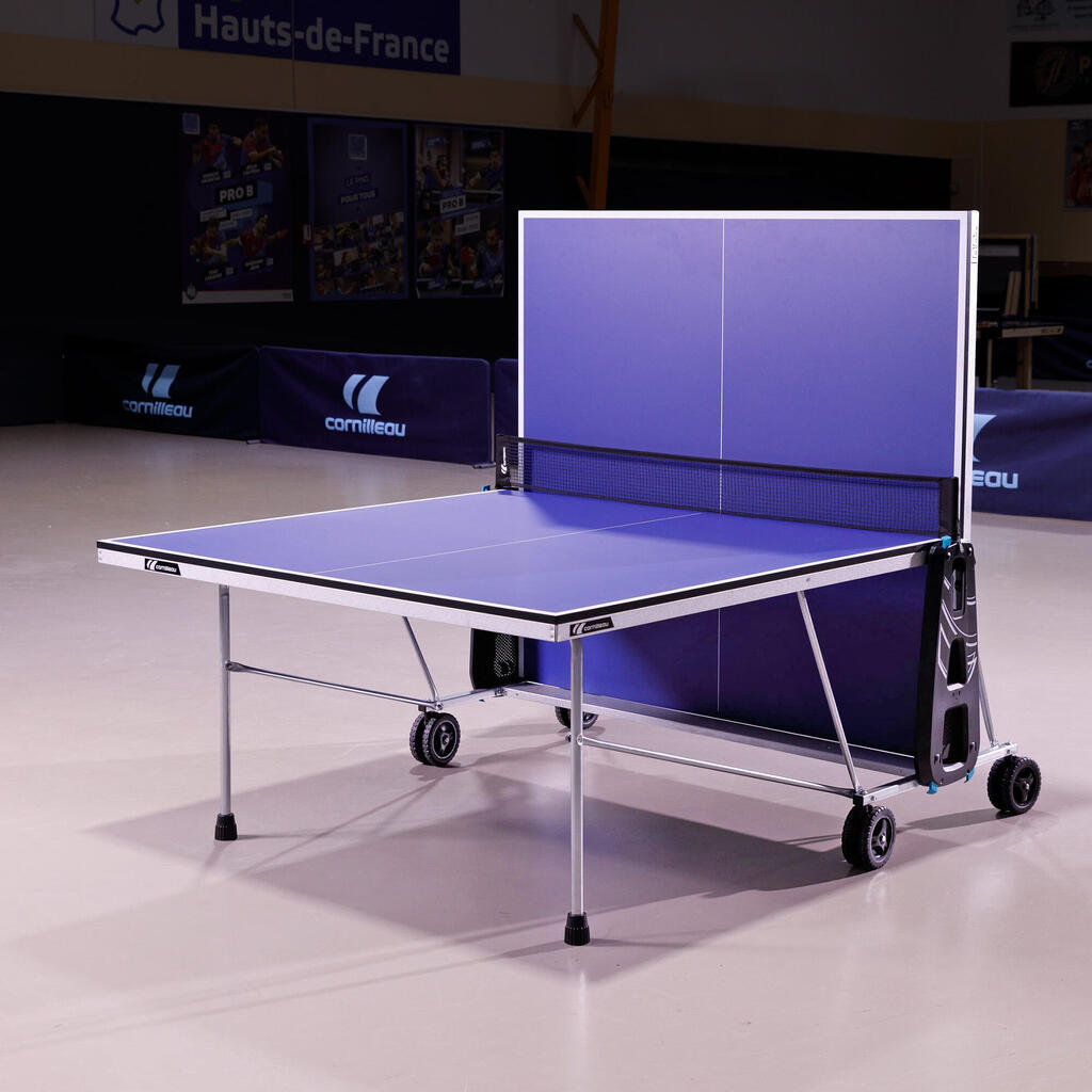 Stalo teniso patalpų stalas „100 Indoor“, mėlynas