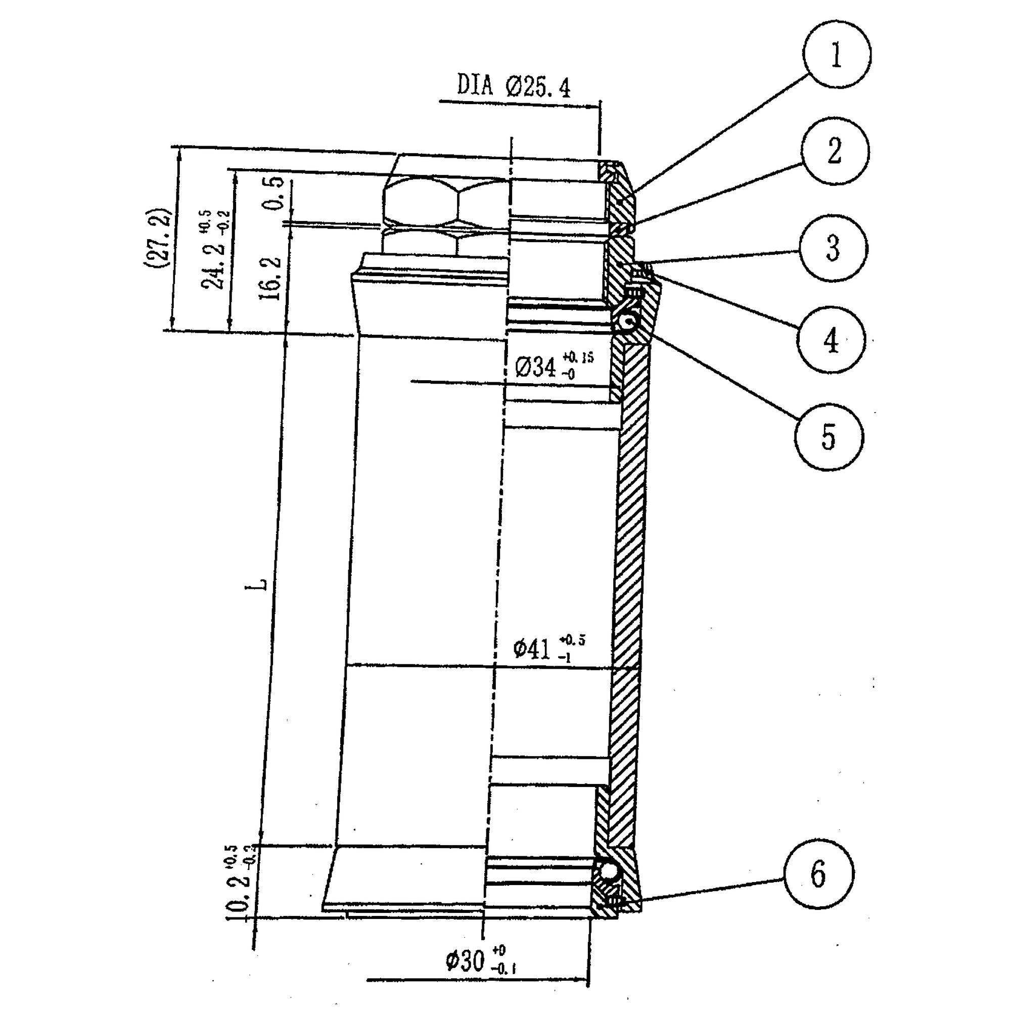 Te schroeven balhoofdstel 1"1/8 zwart 2/2