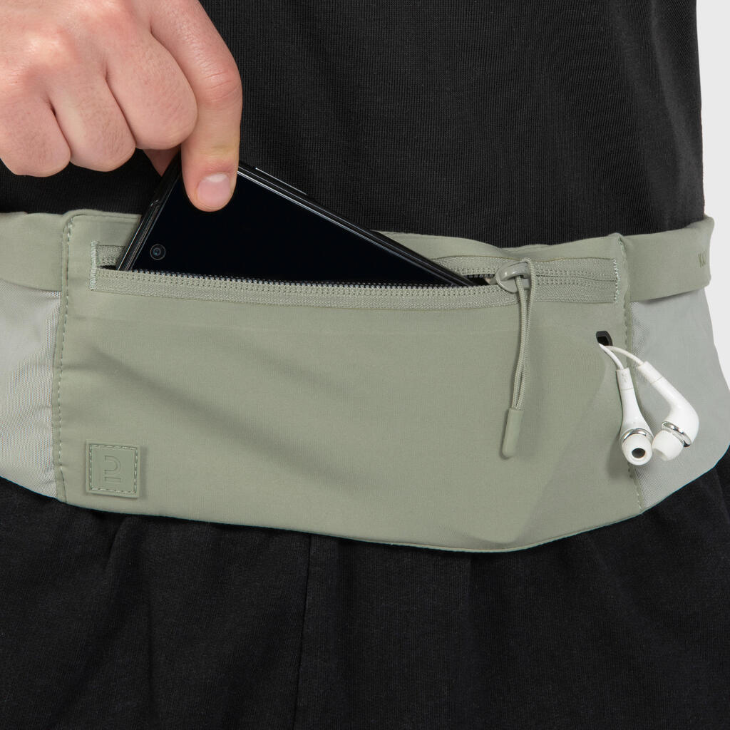 Ceinture de running smartphone Homme Femme - KIPRUN Confort 2 bleu 5 poches