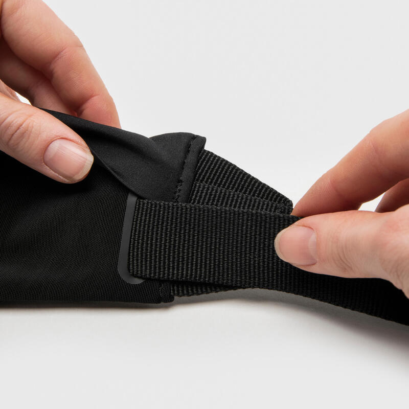 Laufgürtel für Smartphone 5 Taschen - Komfort 2 schwarz, KIPRUN