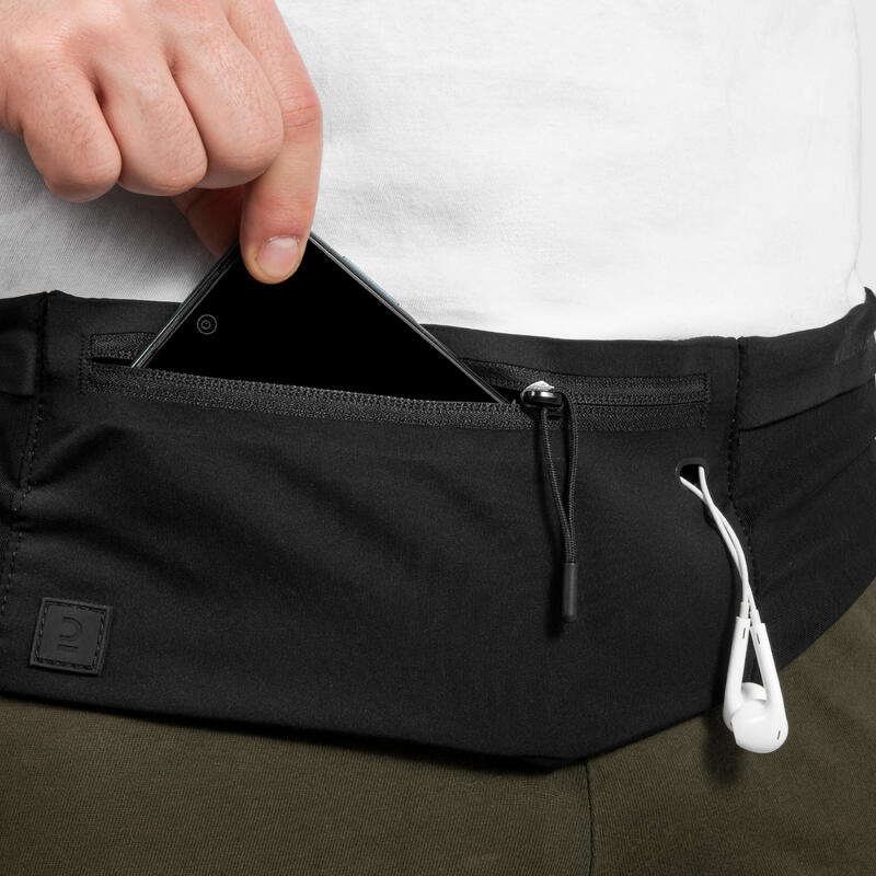 Laufgürtel für Smartphone Unisex 5 Taschen - Komfort 2 schwarz 